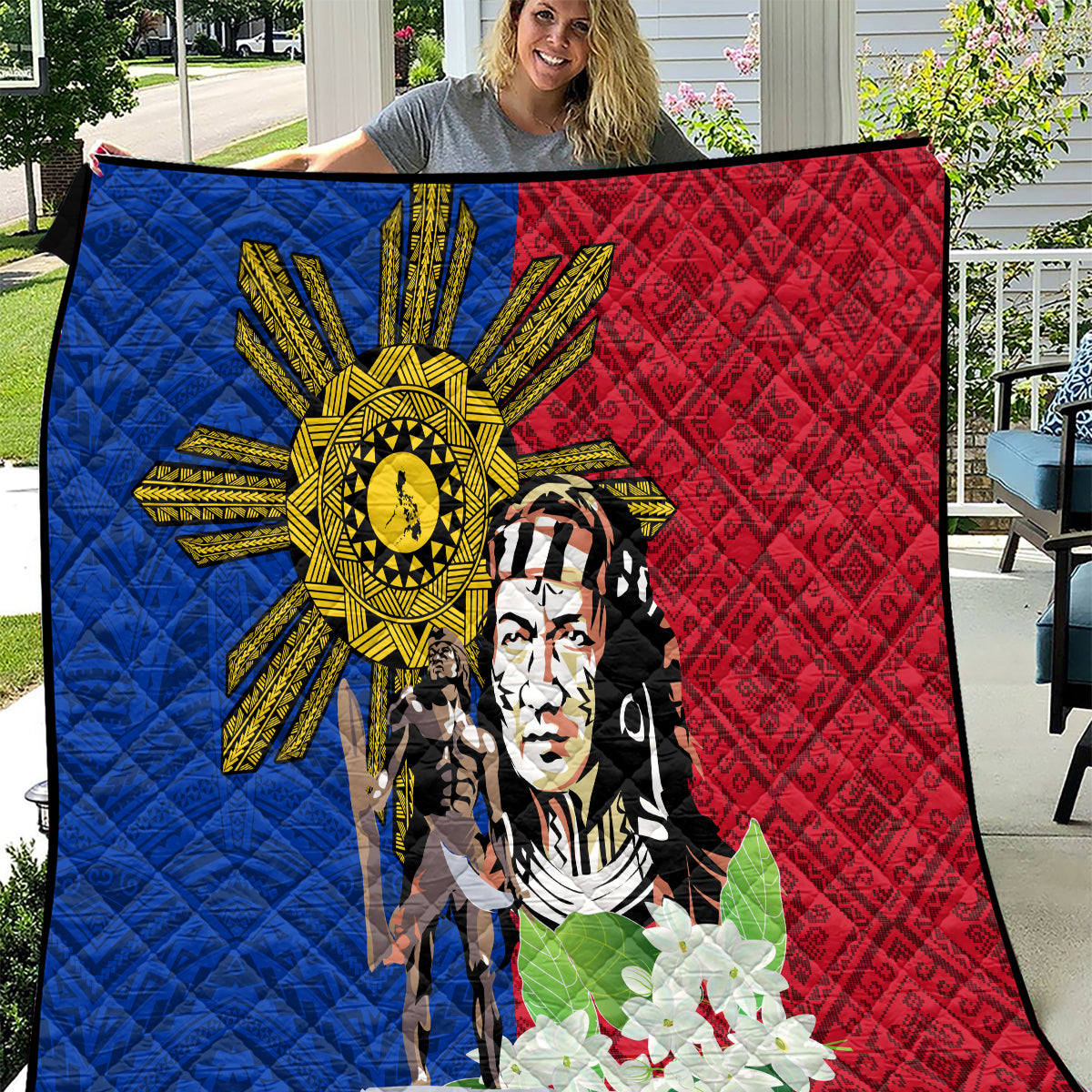 Philippines Lapu-Lapu Quilt Filipino Sun Tattoo With Yakan Pattern