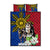 Philippines Lapu-Lapu Quilt Bed Set Filipino Sun Tattoo With Yakan Pattern