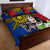 Philippines Lapu-Lapu Quilt Bed Set Filipino Sun Tattoo With Yakan Pattern