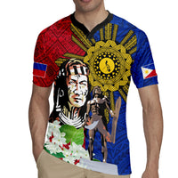 Philippines Lapu-Lapu Rugby Jersey Filipino Sun Tattoo With Yakan Pattern LT03 - Polynesian Pride