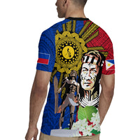 Philippines Lapu-Lapu Rugby Jersey Filipino Sun Tattoo With Yakan Pattern LT03 - Polynesian Pride