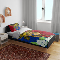 Philippines Lapu Lapu King Jasmine Flowers Bedding Set Filipino Sun Tattoo LT03 - Polynesian Pride