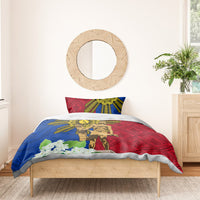 Philippines Lapu Lapu King Jasmine Flowers Bedding Set Filipino Sun Tattoo LT03 - Polynesian Pride