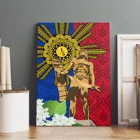 Philippines Lapu Lapu King Jasmine Flowers Canvas Wall Art Filipino Sun Tattoo LT03 - Polynesian Pride