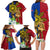 Philippines Lapu Lapu King Jasmine Flowers Family Matching Long Sleeve Bodycon Dress and Hawaiian Shirt Filipino Sun Tattoo