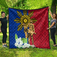 Philippines Lapu Lapu King Jasmine Flowers Quilt Filipino Sun Tattoo LT03 - Polynesian Pride