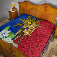 Philippines Lapu Lapu King Jasmine Flowers Quilt Filipino Sun Tattoo LT03 - Polynesian Pride
