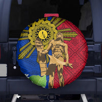 Philippines Lapu Lapu King Jasmine Flowers Spare Tire Cover Filipino Sun Tattoo LT03 - Polynesian Pride