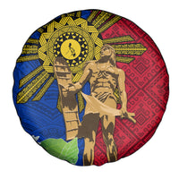 Philippines Lapu Lapu King Jasmine Flowers Spare Tire Cover Filipino Sun Tattoo LT03 - Polynesian Pride