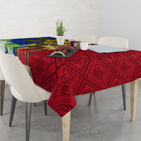 Philippines Lapu Lapu King Jasmine Flowers Tablecloth Filipino Sun Tattoo LT03 - Polynesian Pride