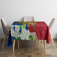 Philippines Lapu Lapu King Jasmine Flowers Tablecloth Filipino Sun Tattoo LT03 - Polynesian Pride