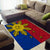 Philippines Sun Batok Tattoo Area Rug Polynesian and Yakan Pattern