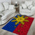 Philippines Sun Batok Tattoo Area Rug Polynesian and Yakan Pattern