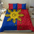 Philippines Sun Batok Tattoo Bedding Set Polynesian and Yakan Pattern