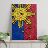 Philippines Sun Batok Tattoo Canvas Wall Art Polynesian and Yakan Pattern LT03 - Polynesian Pride