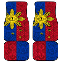 Philippines Sun Batok Tattoo Car Mats Polynesian and Yakan Pattern LT03 - Polynesian Pride