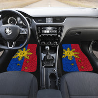 Philippines Sun Batok Tattoo Car Mats Polynesian and Yakan Pattern LT03 Set 2pcs - Front Red - Polynesian Pride