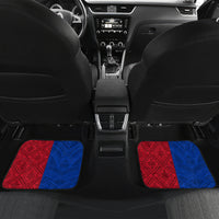 Philippines Sun Batok Tattoo Car Mats Polynesian and Yakan Pattern LT03 Set 2pcs - Back Red - Polynesian Pride