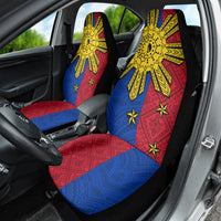 Philippines Sun Batok Tattoo Car Seat Cover Polynesian and Yakan Pattern LT03 - Polynesian Pride
