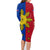 Philippines Sun Batok Tattoo Family Matching Long Sleeve Bodycon Dress and Hawaiian Shirt Polynesian and Yakan Pattern