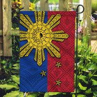 Philippines Sun Batok Tattoo Garden Flag Polynesian and Yakan Pattern LT03 Garden Flag Red - Polynesian Pride