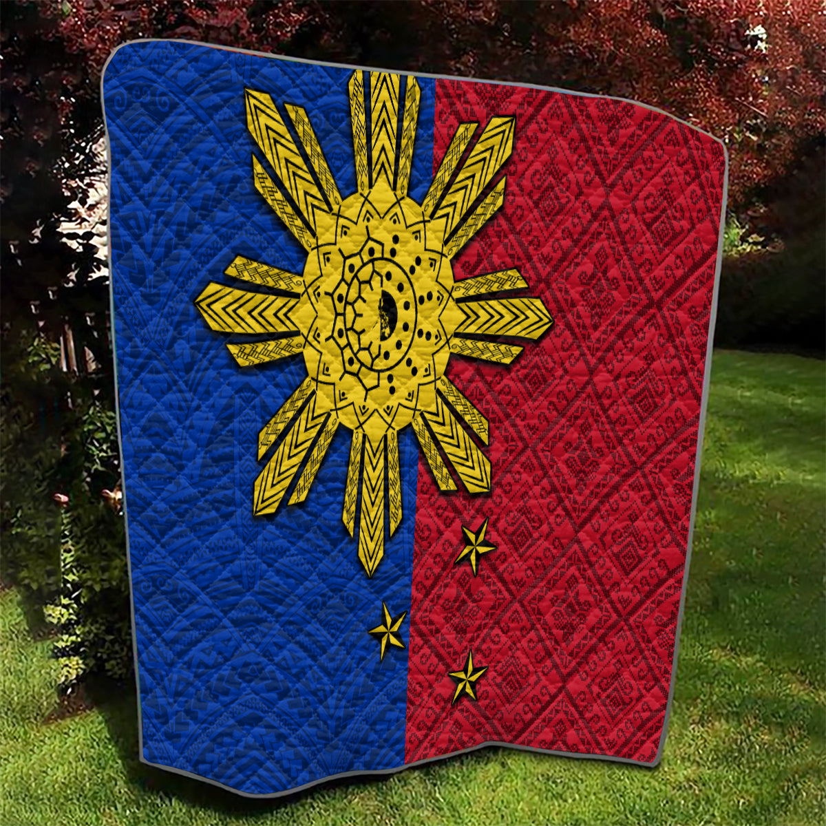 Philippines Sun Batok Tattoo Quilt Polynesian and Yakan Pattern LT03 - Polynesian Pride