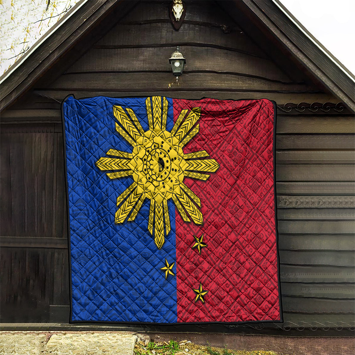 Philippines Sun Batok Tattoo Quilt Polynesian and Yakan Pattern LT03 - Polynesian Pride