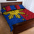 Philippines Sun Batok Tattoo Quilt Bed Set Polynesian and Yakan Pattern