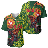 Proud of Manu'a Islands Baseball Jersey Rooster and Polynesian Art Wing Style LT03 - Polynesian Pride