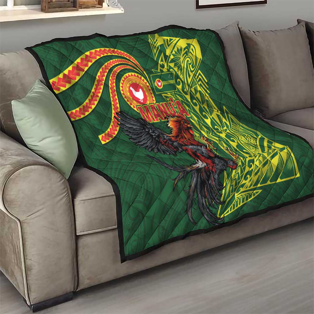 Proud of Manu'a Islands Quilt Rooster and Polynesian Art Wing Style LT03 - Polynesian Pride