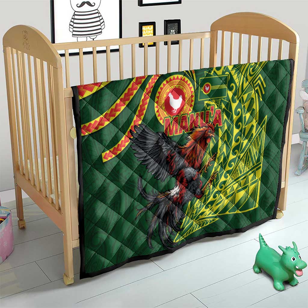 Proud of Manu'a Islands Quilt Rooster and Polynesian Art Wing Style LT03 - Polynesian Pride
