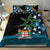 Fiji Day Bedding Set Palm Tree With Plumeria Tapa Tribal Pattern