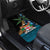 Fiji Day Car Mats Palm Tree With Plumeria Tapa Tribal Pattern