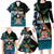 Fiji Day Family Matching Long Sleeve Bodycon Dress and Hawaiian Shirt Palm Tree With Plumeria Tapa Tribal Pattern