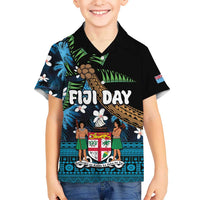 Fiji Day Hawaiian Shirt Palm Tree With Plumeria Tapa Tribal Pattern LT03 - Polynesian Pride