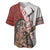 Maori Warrior Baseball Jersey Silver Fern New Zealand Map With Kowhaiwhai Pattern LT03 Red - Polynesian Pride