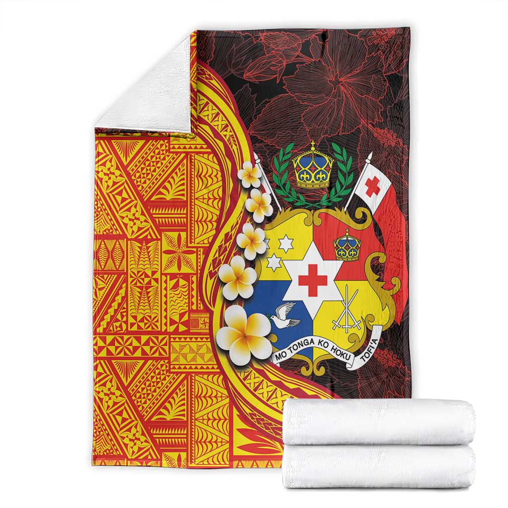 Tonga Culture Blanket Ngatu Pattern with Plumeria and Hibiscus LT03 - Polynesian Pride