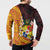 Tonga Culture Button Sweatshirt Ngatu Pattern with Plumeria and Hibiscus