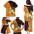 Tonga Culture Family Matching Puletasi and Hawaiian Shirt Ngatu Pattern with Plumeria and Hibiscus