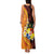 Tonga Culture Family Matching Tank Maxi Dress and Hawaiian Shirt Ngatu Pattern with Plumeria and Hibiscus