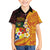 Tonga Culture Kid Hawaiian Shirt Ngatu Pattern with Plumeria and Hibiscus