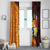 Tonga Culture Window Curtain Ngatu Pattern with Plumeria and Hibiscus