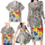 Tonga Culture Family Matching Long Sleeve Bodycon Dress and Hawaiian Shirt Ngatu Pattern and Blooming Hibiscus