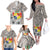 Tonga Culture Family Matching Off The Shoulder Long Sleeve Dress and Hawaiian Shirt Ngatu Pattern and Blooming Hibiscus