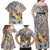 Tonga Culture Family Matching Off Shoulder Maxi Dress and Hawaiian Shirt Ngatu Pattern and Blooming Hibiscus