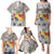 Tonga Culture Family Matching Puletasi and Hawaiian Shirt Ngatu Pattern and Blooming Hibiscus