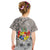 Tonga Culture Kid T Shirt Ngatu Pattern and Blooming Hibiscus