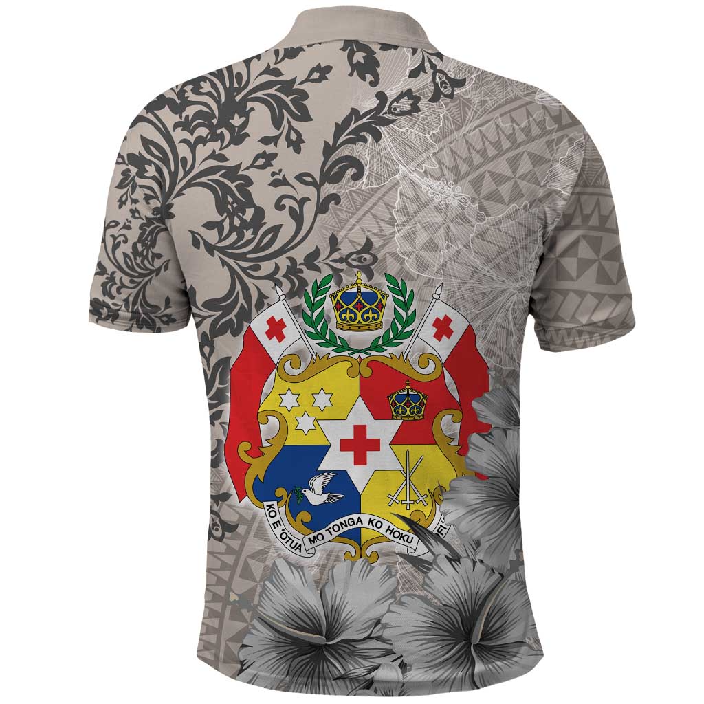 Tonga Culture Polo Shirt Ngatu Pattern and Blooming Hibiscus LT03 - Polynesian Pride