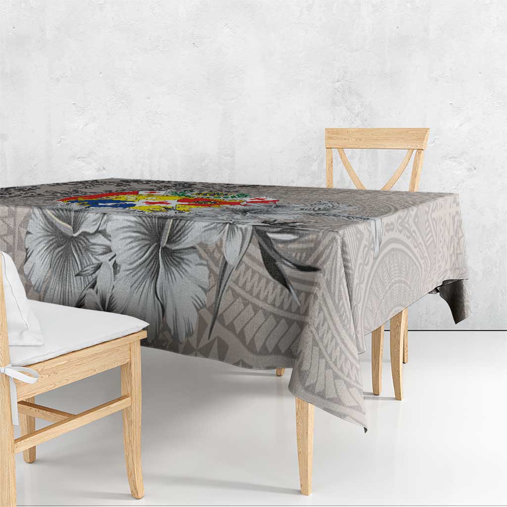 Tonga Culture Tablecloth Ngatu Pattern and Blooming Hibiscus LT03 - Polynesian Pride