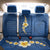 Polynesian Hibiscus and Plumeria with Tapa Pattern Back Car Seat Cover Blue Color